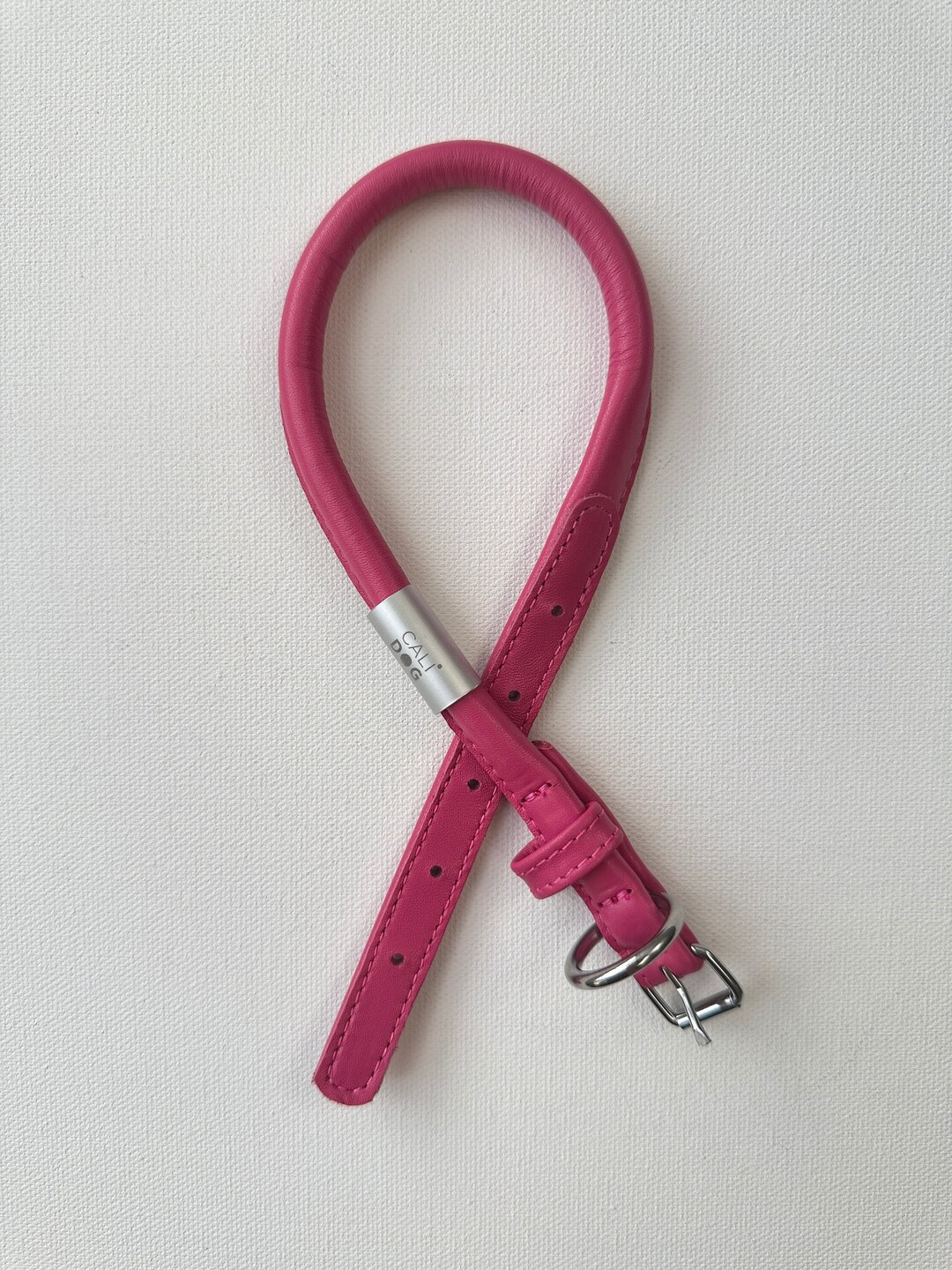 Pink Rolled Leather Dog Collar Stylish & Simple Etsy