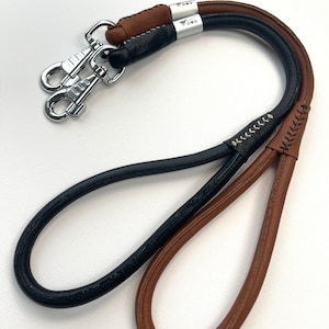 Short Dog Leash | Soft High-Quality Leather | Rolled Leather Leash | CALIDOG