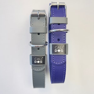 Dog Collar | Purple | Grey | Personalized Dog Tag ID Optional