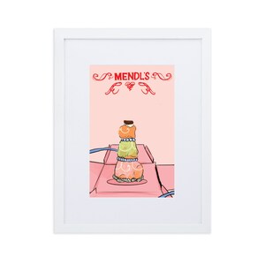 Grand Budapest Hotel Matted and Framed print, FREE shipping! Available in multiple sizes, Mende&#39;ls, Wes Anderson print.