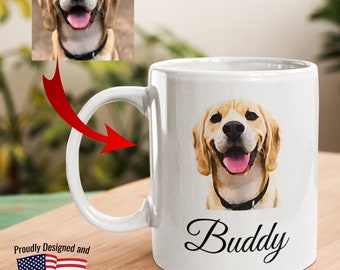 Caneca personalizada com foto do seu cachorro: presente personalizado com retrato do seu pet