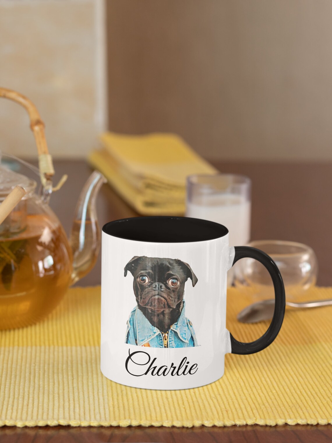 Personalized Dog Mug Custom Dog Photo Mug Oil Paint or Etsy