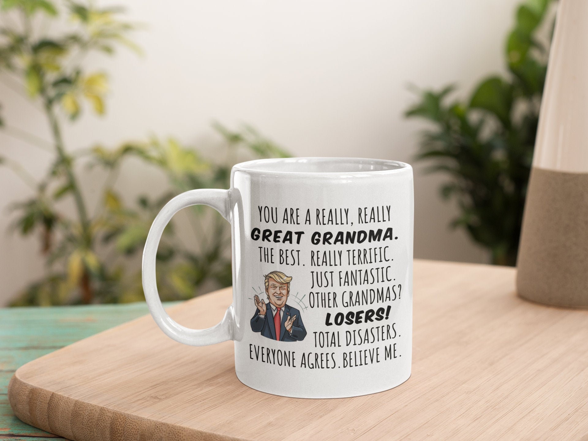 Personalized Funny Grandma Gifts Donald Trump Parody Gag Gifts for Grandma  Coffee Mug, BackyardPeaks