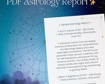 Personalized Natal Chart Reading: Astrology Report, Love & Career (PDF Report)