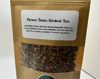 Infusión calmante orgánica: mezcla de melisa, manzanilla y lavanda