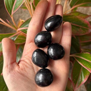 Obsidian Tumbled Stone – Shadow Work, Psychic Protection, and Energetic Boundaries | Root Chakra Ritual Ally