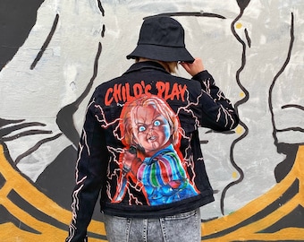 チャイルドプレイ　ジャケット ヴィンテージカスタムメイドチャイルドプレイチャッキージーンズ