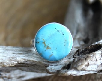 Sterling Silver Sleeping Beauty Turquoise Ring - Size : 8 1/2 - Etsy