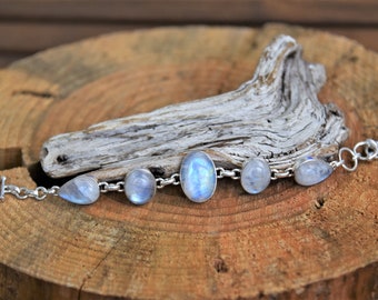 Sterling Silver Moonstone Bracelet