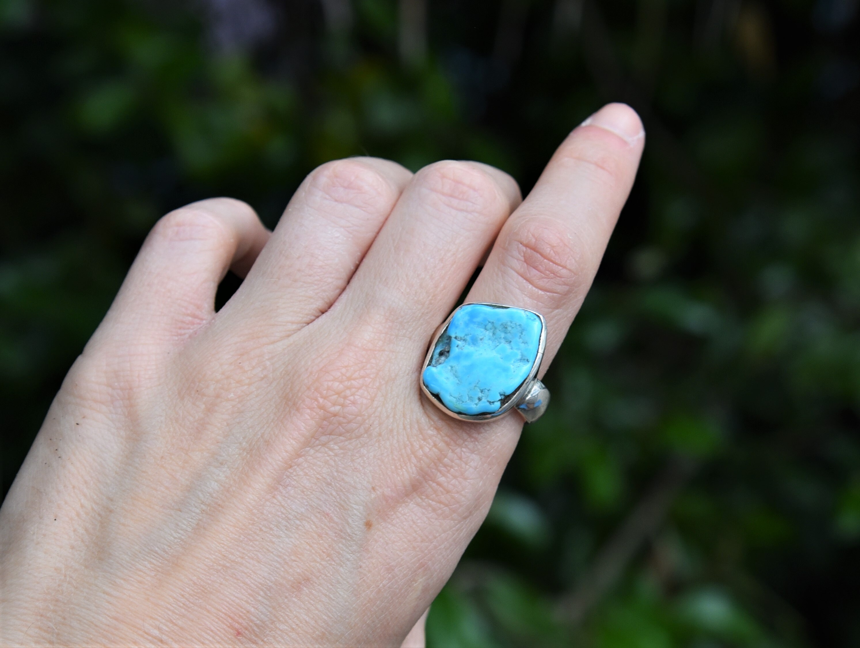 Sterling Silver Sleeping Beauty Turquoise Ring - Size : 9 - Etsy