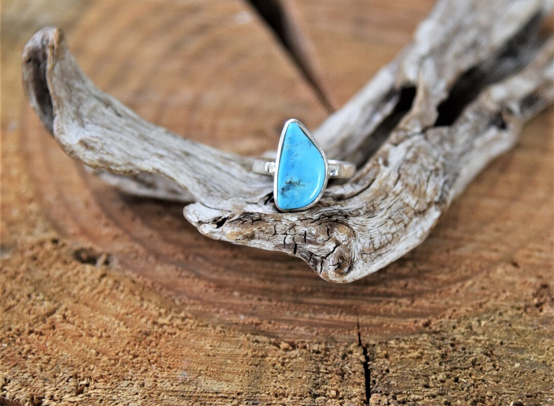 Sterling Silver Sleeping Beauty Turquoise Ring - Size : 9 - Etsy