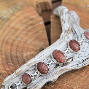 Sunstone Silver Bracelet
