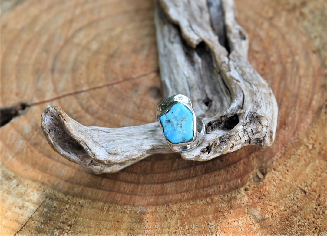 Sterling Silver Sleeping Beauty Turquoise Ring - Size : 5 - Etsy