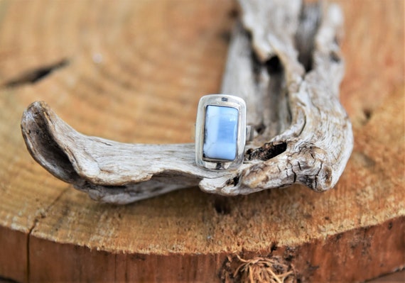 Sterling Silver Owyhee Opal Ring - Size : 7
