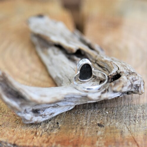 Sterling shops Silver Ammolite Ring - Size: 8