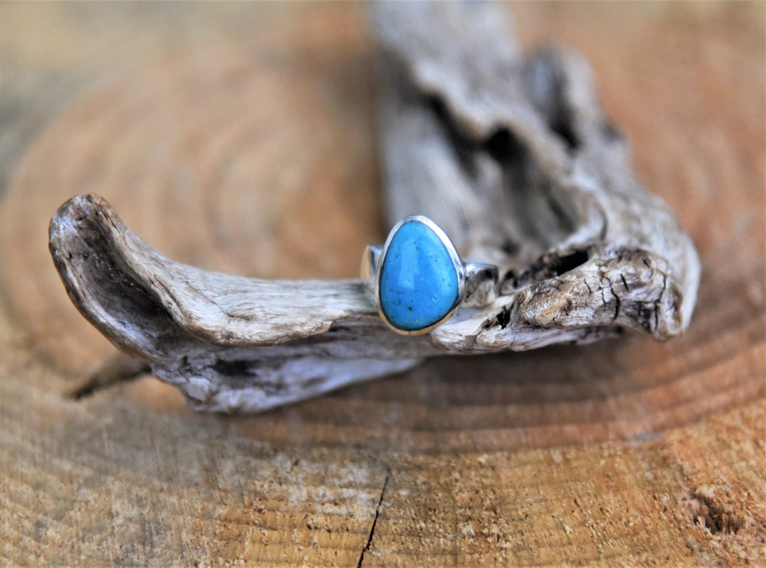 Sterling Silver Kingman Turquoise Ring Size: 5 1/2 - Etsy