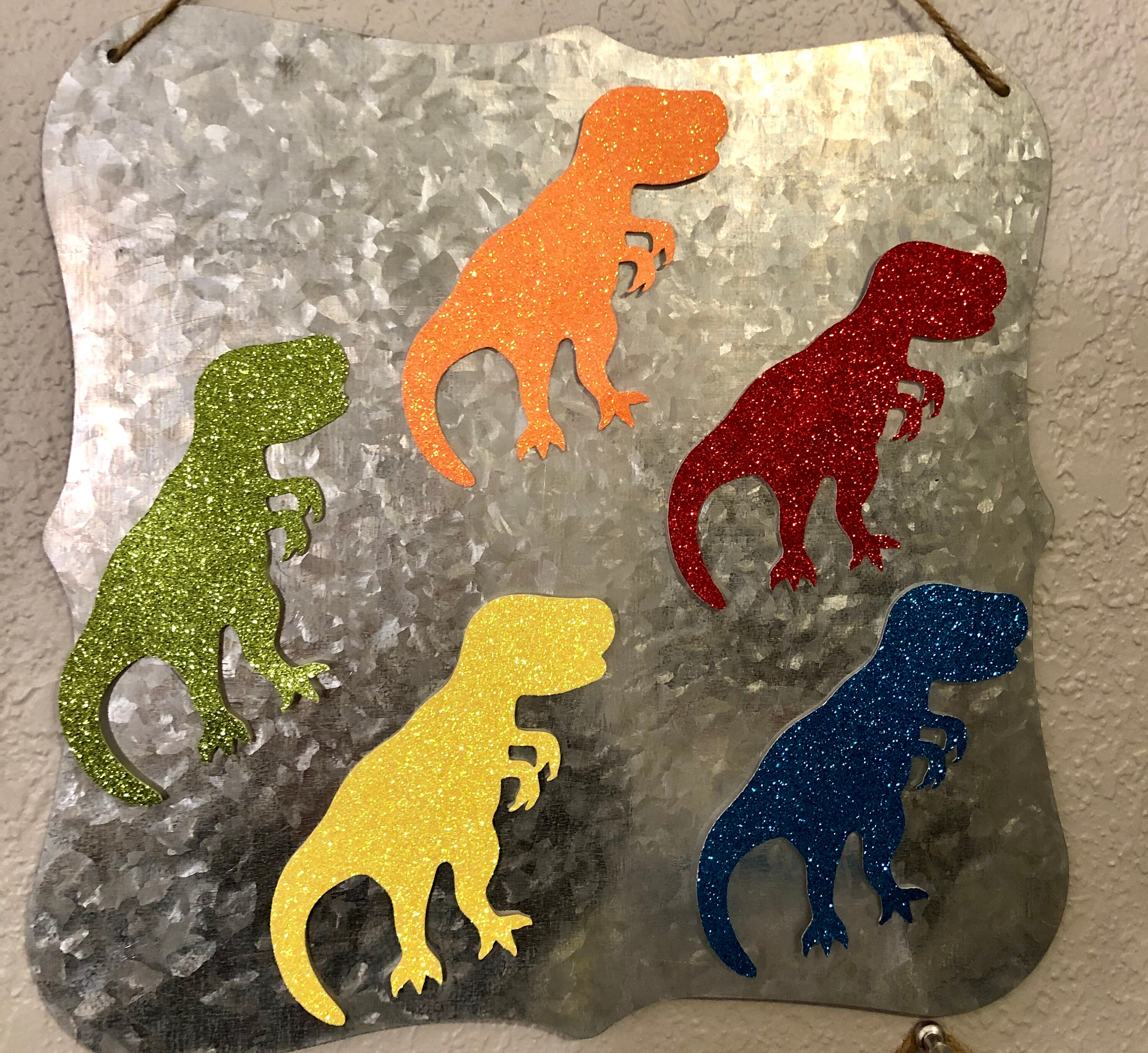 5 glitter TRex dinosaurs VIPKID GOGOKID Etsy