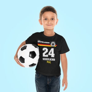 Deutschland Fussball Trikot T-Shirt mit Namen / Geschenk Schulkind 2024 personalisiert / Einschulungsshirt Bild 2