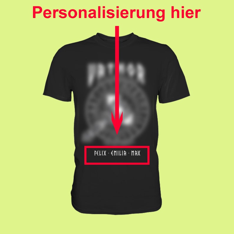 Vatertagsgeschenk Vater Va-Thor Wikinger Personalisiert Geschenke zum Vatertag Herren Shirt Bild 6