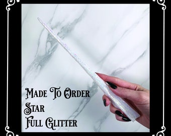 MADE TO ORDER: Full Glitter, Star, Handmade Magic Wand