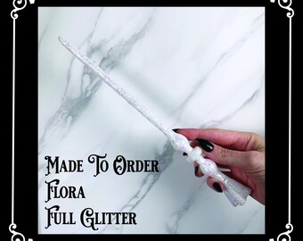 MADE TO ORDER: Full Glitter, Flora, Handmade Magic Wand