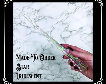 MADE TO ORDER: Star, Iridescent, Handmade Magic Wand