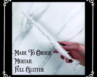 MADE TO ORDER: Full Glitter, Mertail, Handmade Magic Wand