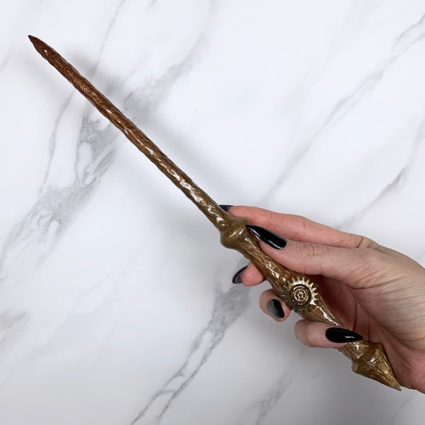 Steampunk , Metallic, Stiletto Design, Handmade Magic Wand