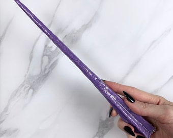 Purple Pastel, with Glitter and Jewels, Star Design, Handmade Magic Wand