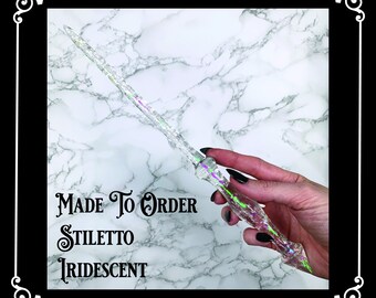 MADE TO ORDER: Stiletto Iridescent, Handmade Magic Wand