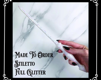 MADE TO ORDER: Full Glitter, Stiletto, Handmade Magic Wand