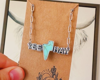 Yeehaw Lightning Bolt Necklace | howdy rodeo nashville punchy Southwestern Jewelry Western