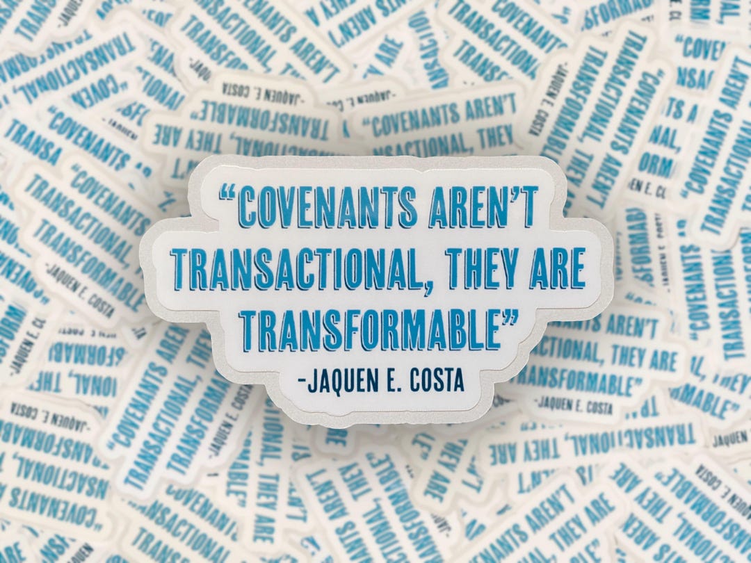 Transactional Writing Sticker Covenants Aren't Transactional Sticker - LDS Vinyl Decal - Etsy