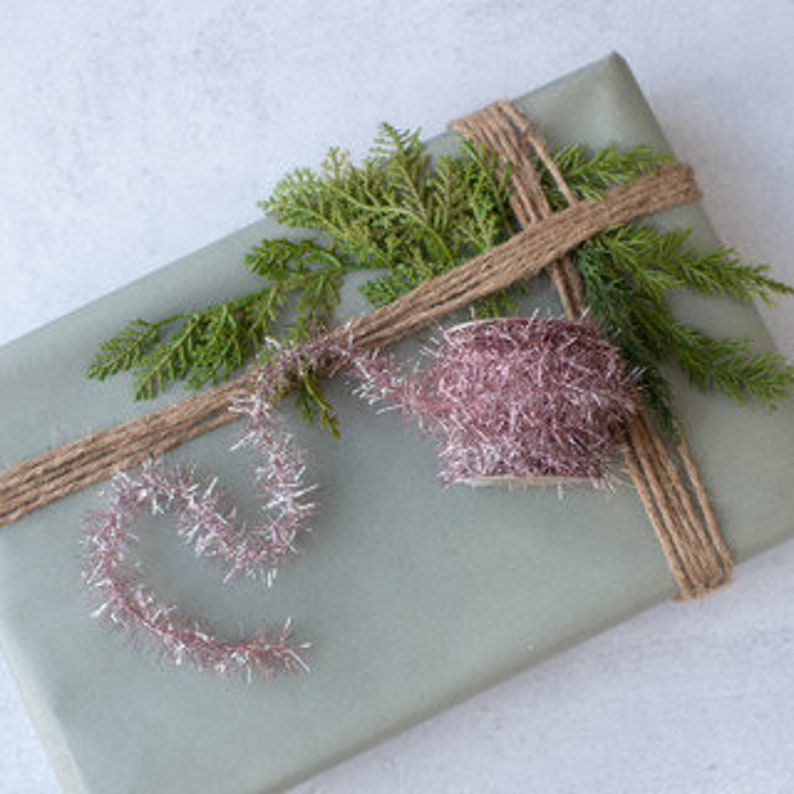 Tinsel Garland 72 Spool Three Colors Silver Green & Pink Etsy