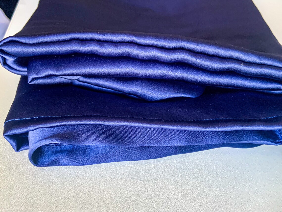 100 Blue Silk Charmeuse Pillowcase Etsy