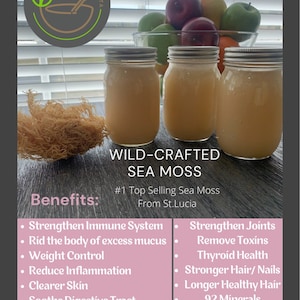 Wild-crafted Irish Sea Moss Gel (Organic 16oz jar)