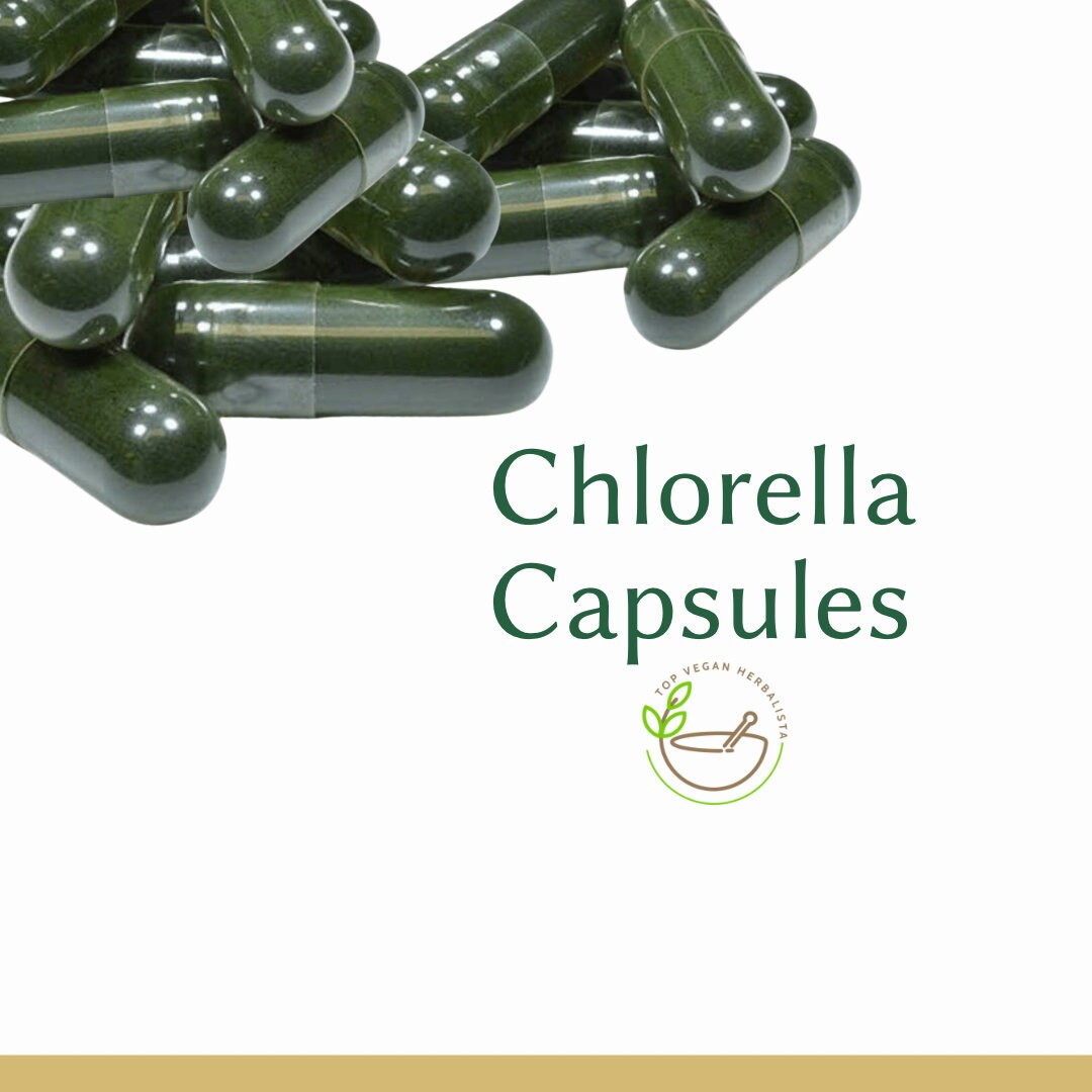 Organic Chlorella Capsules Heavy Metal Cleanse Detoxify Etsy