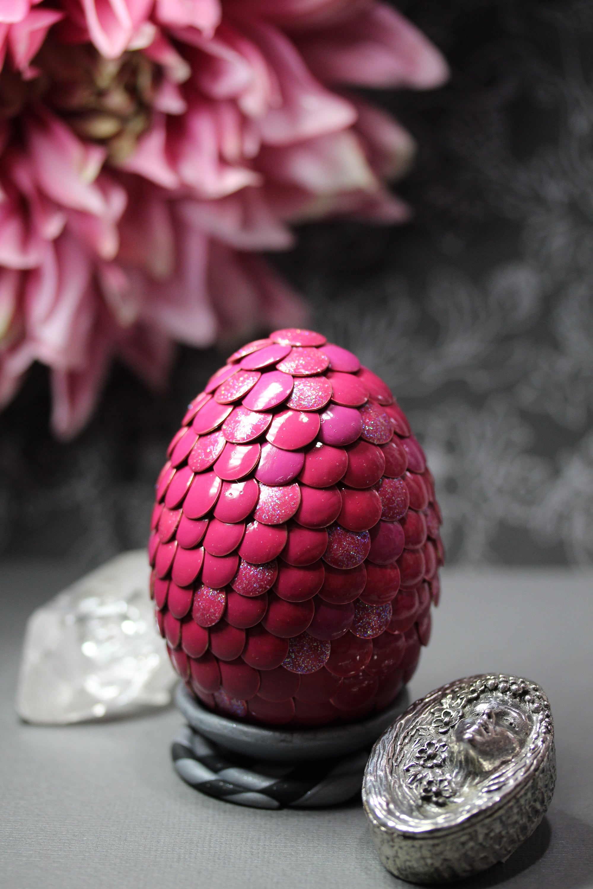 Thumbtack DRAGON EGG FREE Egg Stand Fuchsia Pink Fizz Etsy