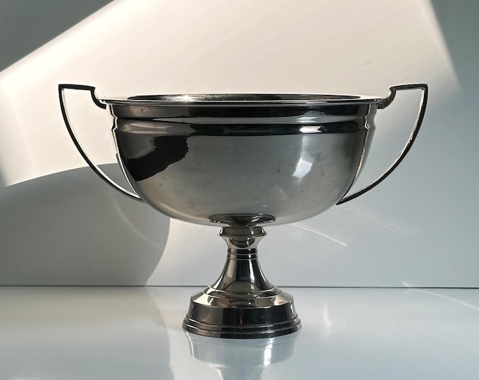 Classical handle bowl metal vintage bowl bowl silver handle jardiniere