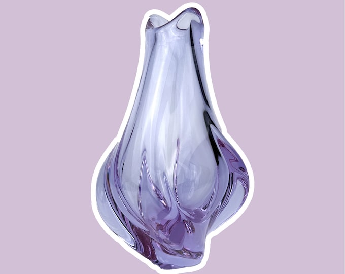 Vintage vase Alexandrite Miroslav Klinger Bohemia Czech glass Zelezny Brod ZBS Miroslav Klinger Železnobrodské sklárny neodymium