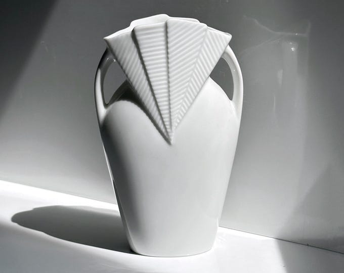 Vintage Kaiser Porcelain Postmodern Vase Flower Vase Ceramic Art Deco Revival Memphis Milano 90s 90s 1990 1990s 80s 1980 80s