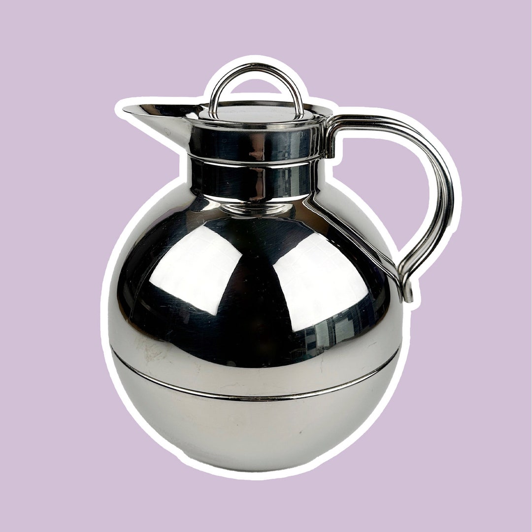 Rare Alfi Vacuum Flask Ole Palsby Steel Chrome Thermos Flask 80s 1980s