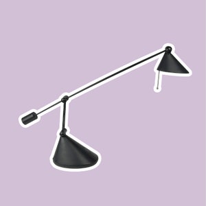 Italian table lamp 80s Anavil Italy 1970s / 1980s vintage architect lamp black postmodern Memphis Milano