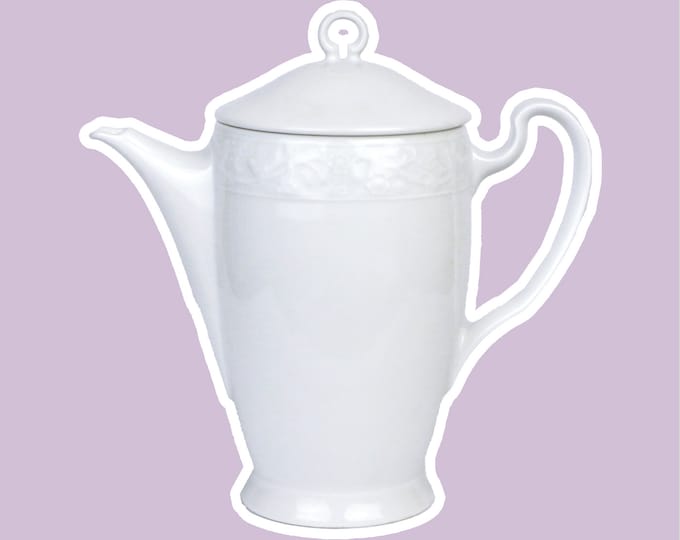 Vintage Schirnding Bavaria Porcelain Teapot Coffee Pot Mid Century 50s 60s 70s Germany