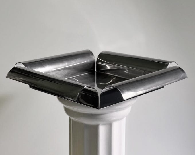 Silver-plated bowl Cleto Munari Italia 80s fruit bowl plate vintage centerpiece