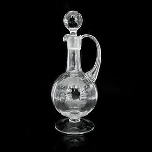 Vintage Carafe Mid Century Murano Italy Decanter Ball Swirl Juice Water Glass Jug 1950s 50s 60s 1960