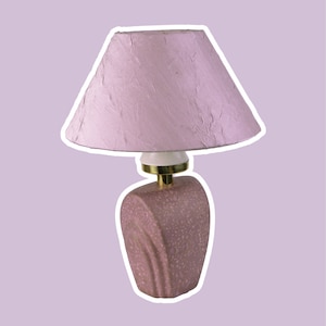 Vintage 80s Table Lamp Purple Violet Lilac Lilac Peill Putzler memphis Geometric Postmodern Art Deco Revival