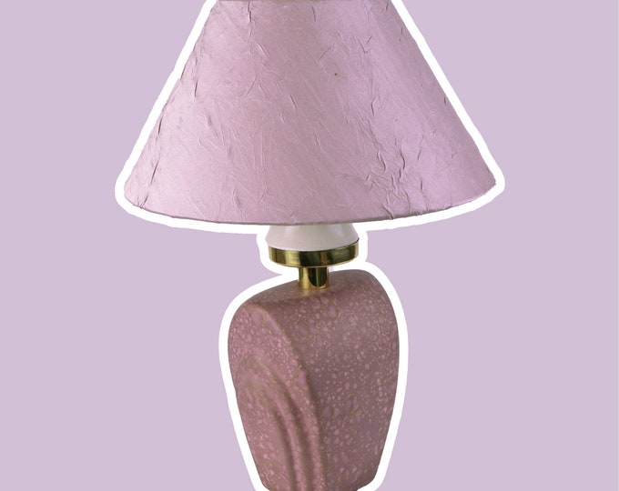 Vintage 80s Table Lamp Purple Violet Lilac Lilac Peill Putzler memphis Geometric Postmodern Art Deco Revival