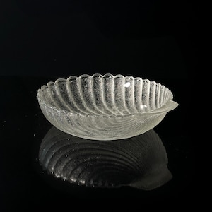 Vintage Art Deco Revival Glass Bowl Bowl Offering Bowl Shell Candy Bowl Fruit Bowl 80s 1980 1990 90s France