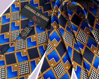 Vintage Ermenegildo Zegna Silk Tie 90s 80s Pattern Milano Dots 